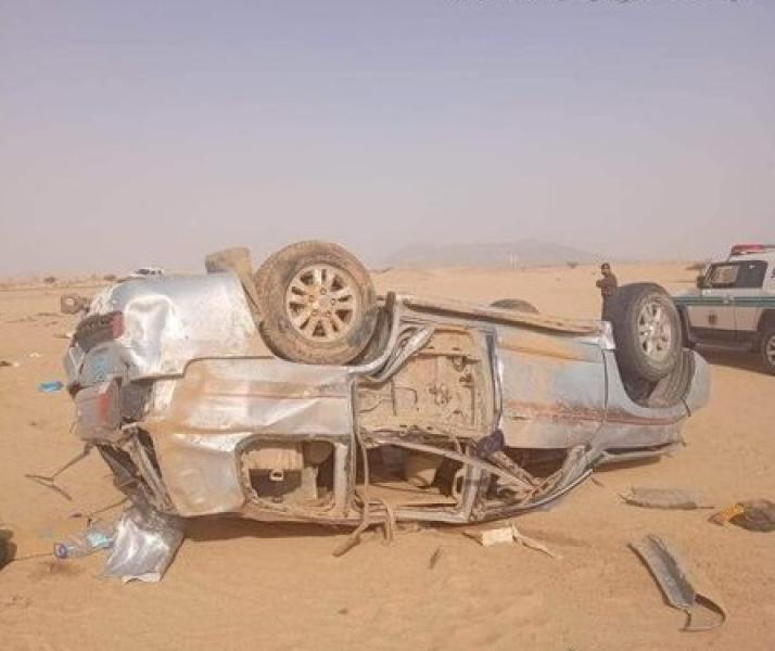حادث سير مروع يودي بحياة 4 معتمرين يمنيين 