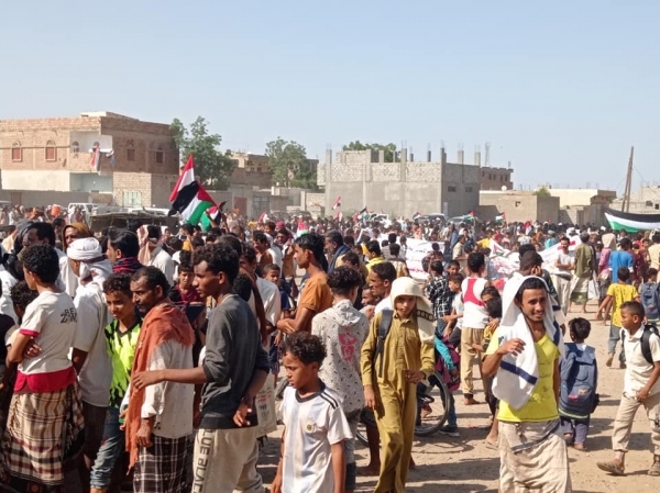 تواصل المظاهرات تنديدا بجرائم الاحتلال الإسرائيلي بحق الشعب الفلسطيني