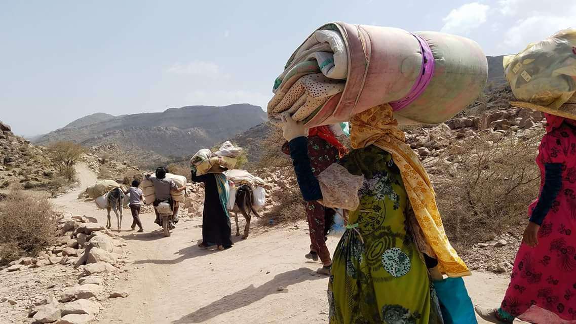 نزوح لـ 41 أسرة يمنية خلال الأسبوع الماضي